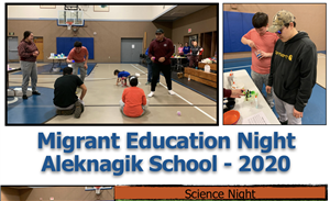 screenshot of Aleknagik's Migrant Family Night newsletter  